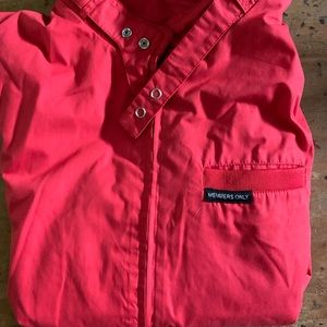 All red men’s member only jacket